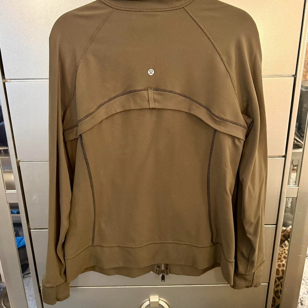 Lululemon Women's Define Track Jacket *Luon, Olive-Brown/Black